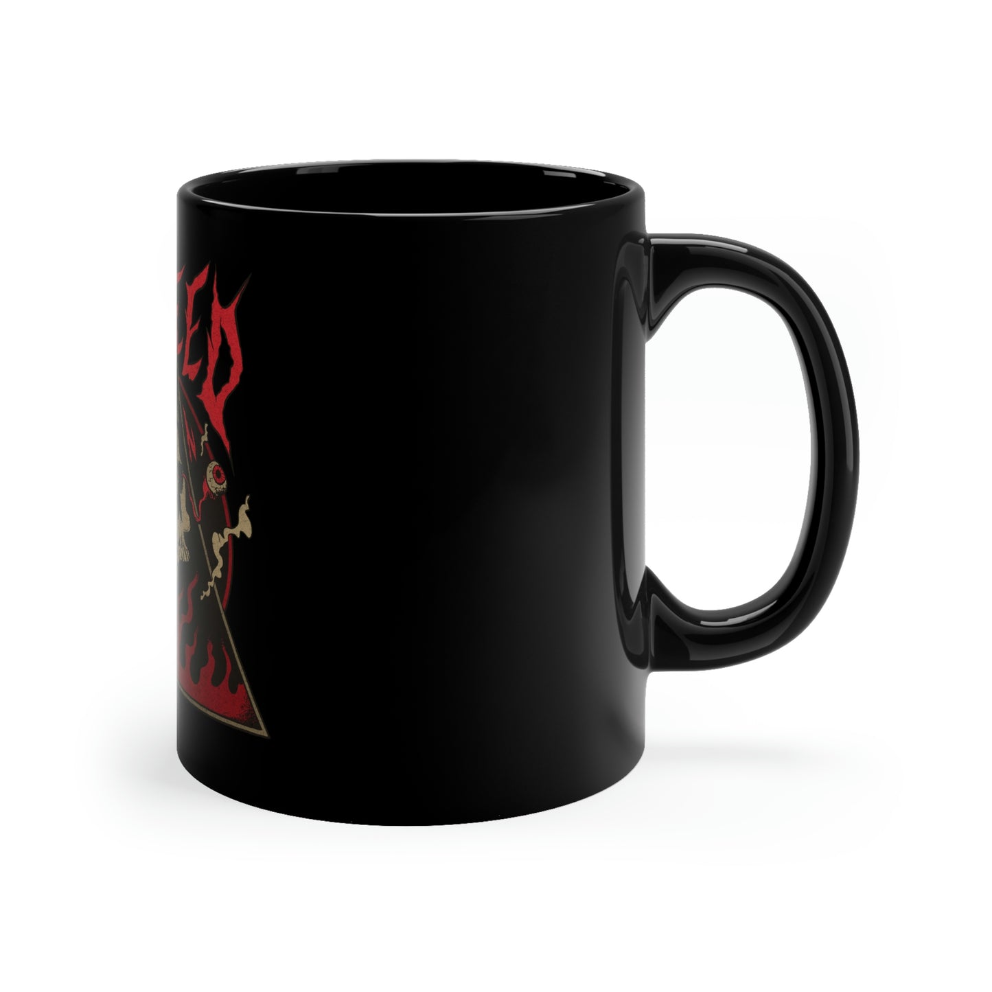 SKULL METAL BAND Goth Aesthetic Bleed 11oz Black Mug