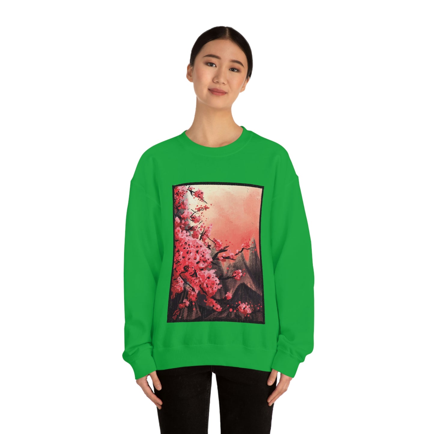 Indie Japanese Art, Japan Streeetwear Retro, Japanese Aesthetic Blossom Sweatshirt