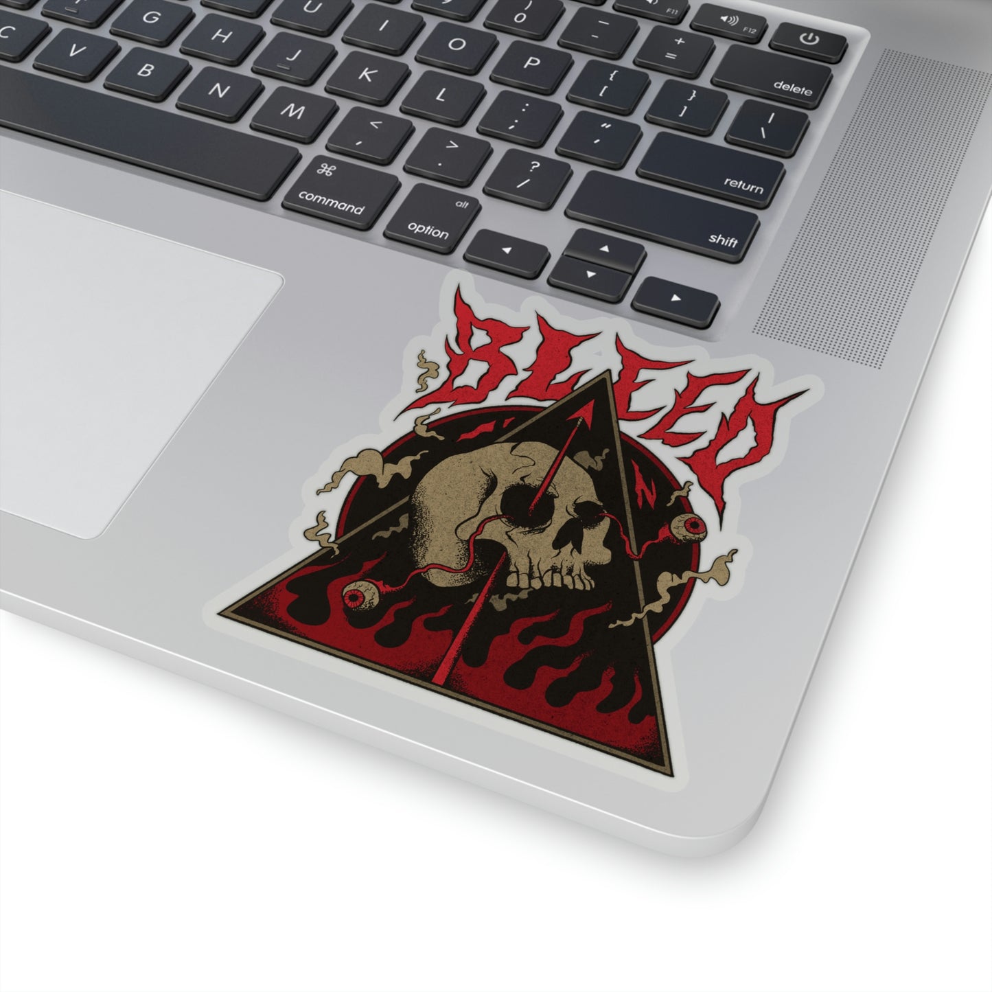 SKULL METAL BAND Goth Aesthetic Bleed Sticker