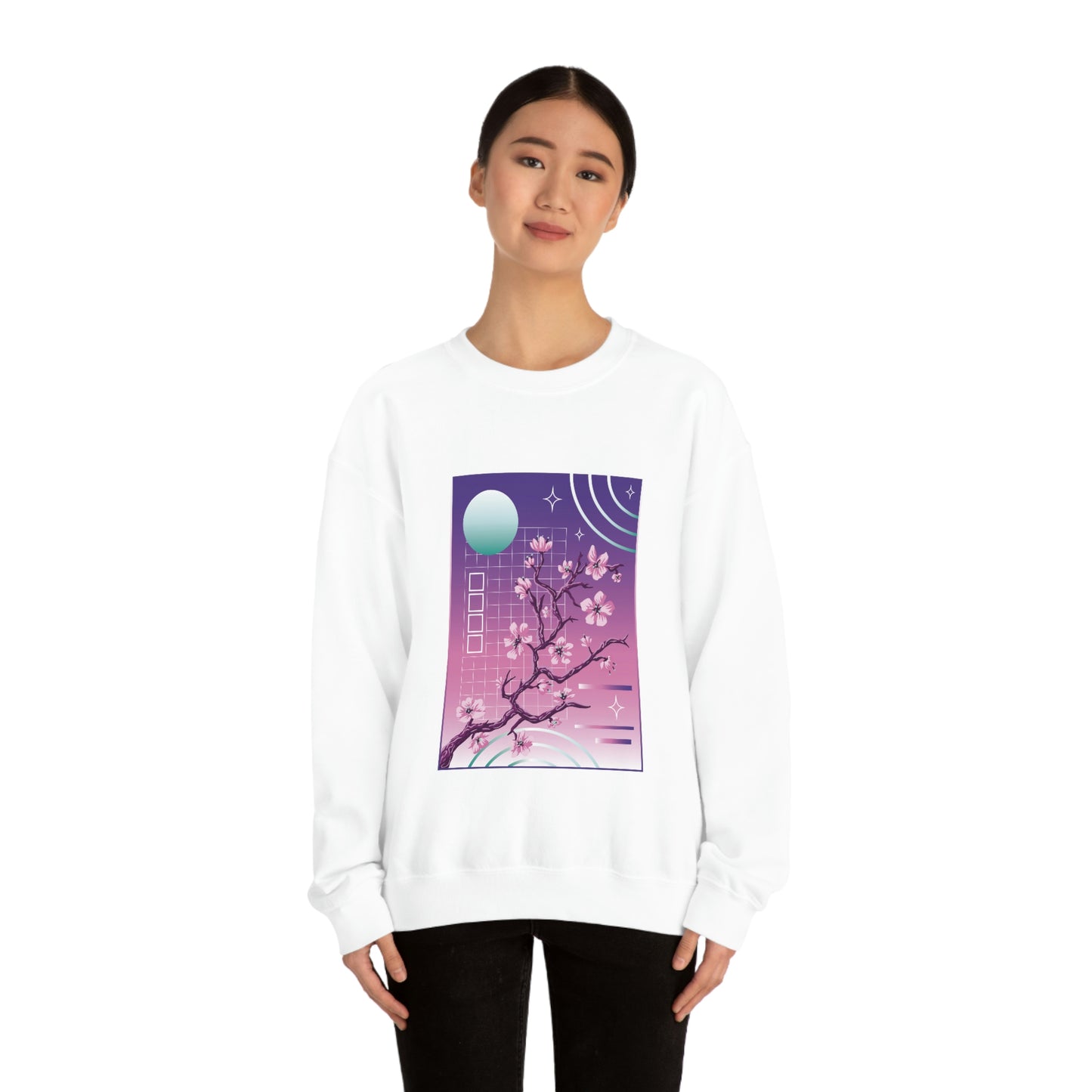 Indie Japanese Art, Japan Streeetwear Retro, Japanese Aesthetic Blossom Sweatshirt