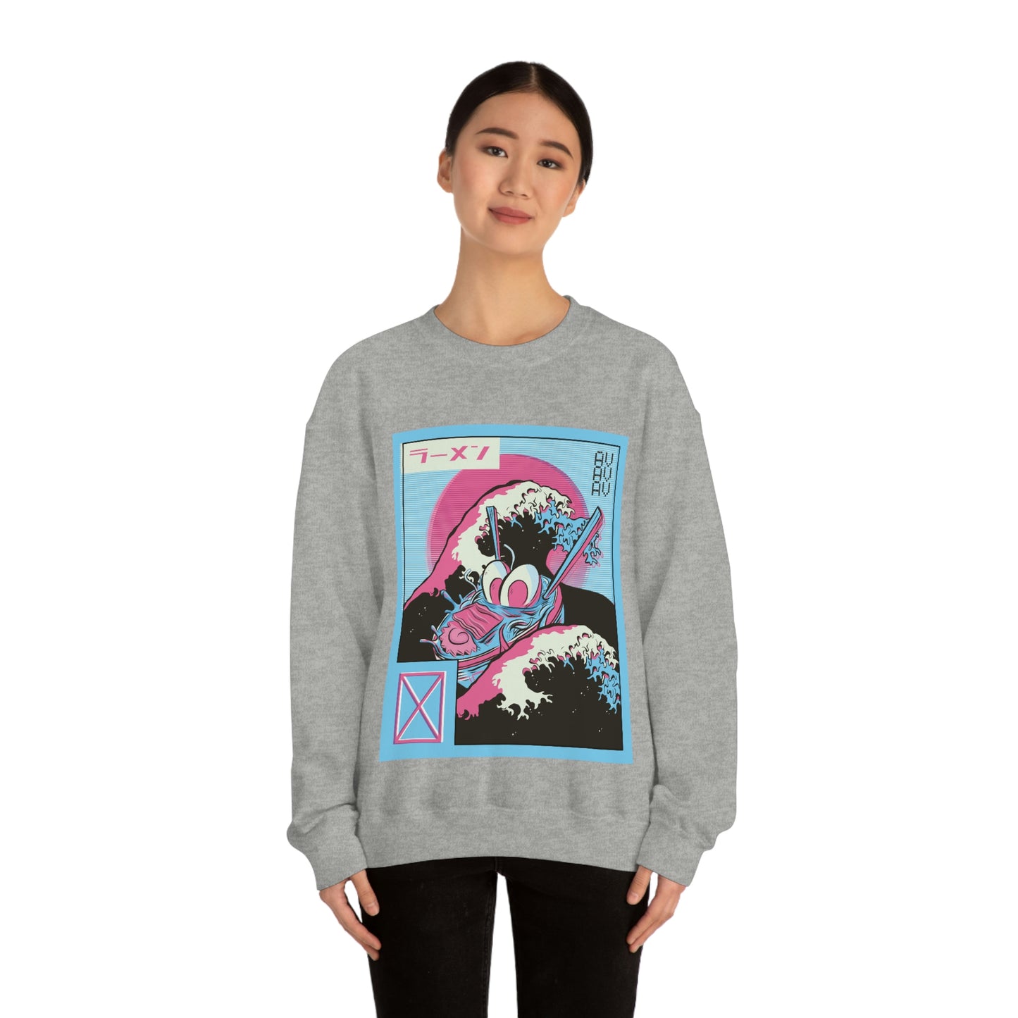 Japanese Aesthetic Ramen Wave Retrowave Sweatshirt