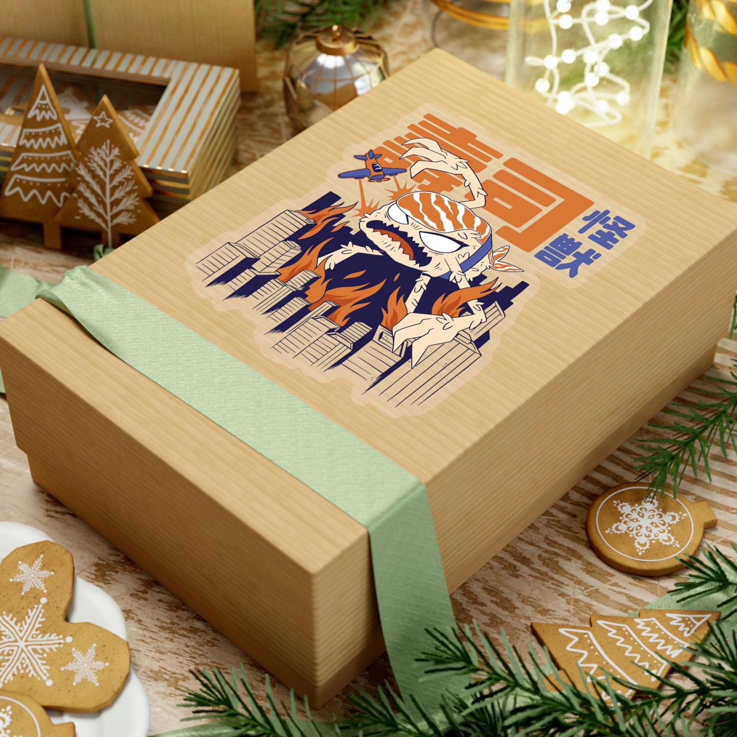 Japanese Aesthetic Sushi Kaiju Monster Sticker