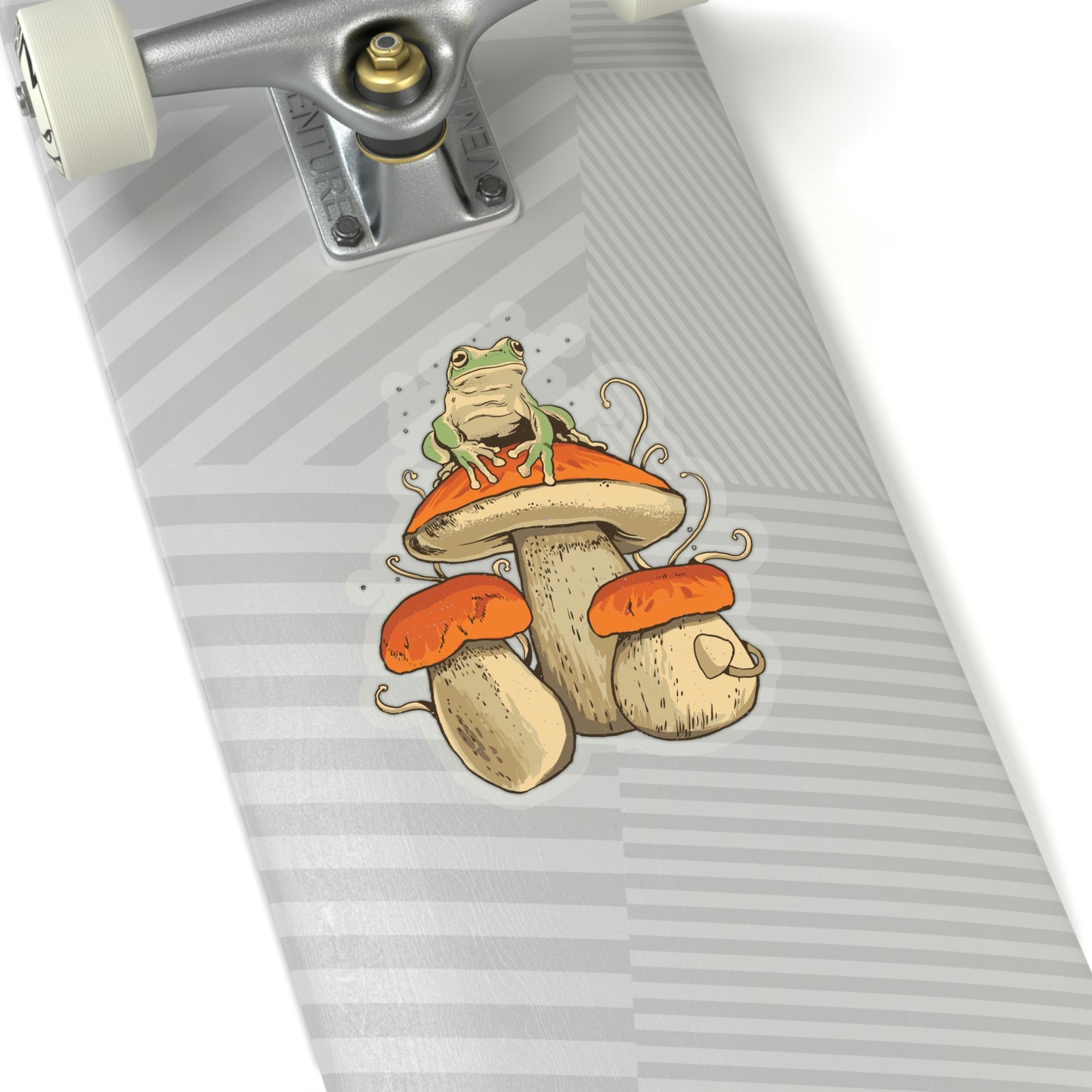 Cottagecore Aesthetic Mushrooms and Frog Sticker