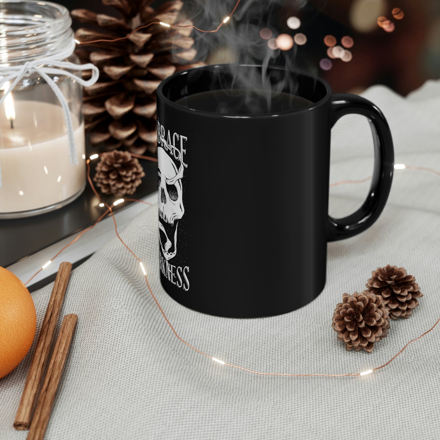 Embrace Darkness Goth Aesthetic 11oz Black Mug