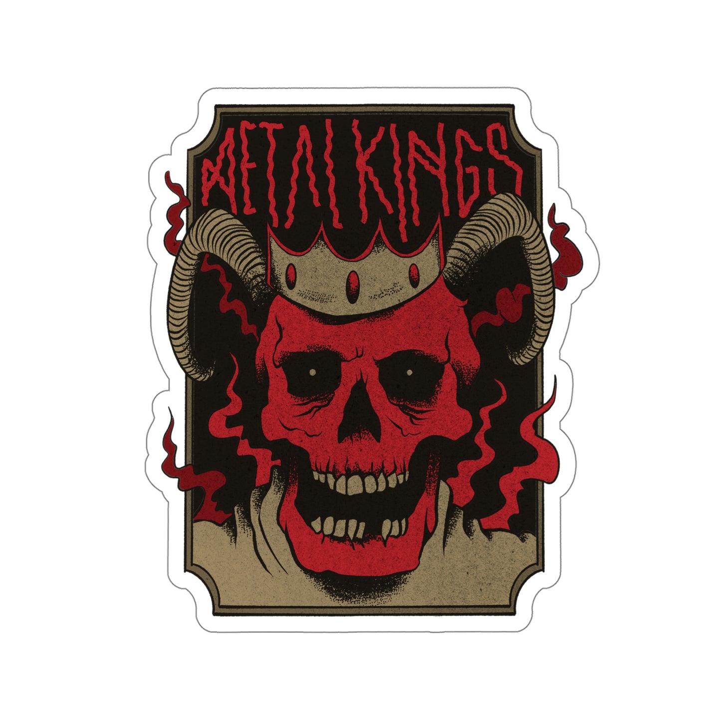 METAL KINGS Skull Sticker