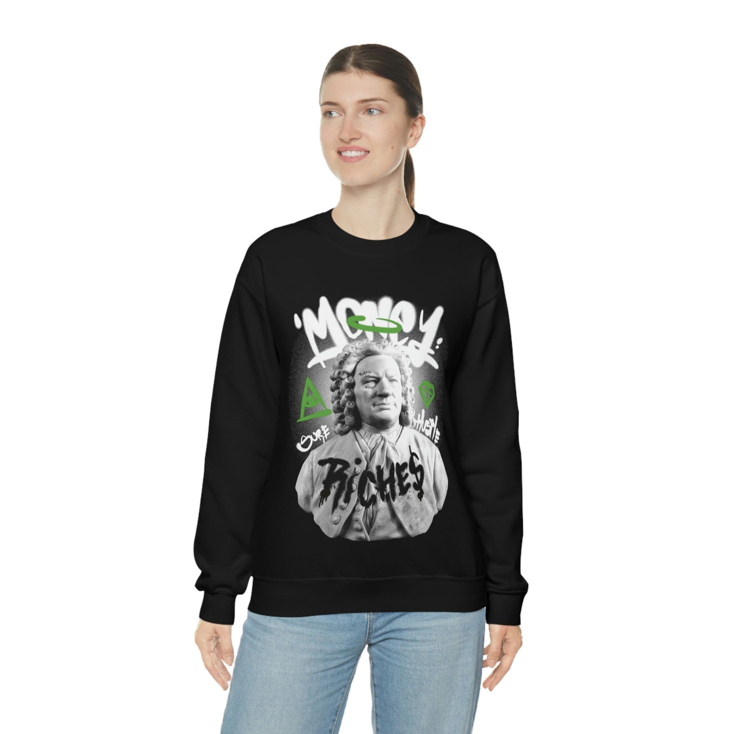Graffiti On Statue Y2k Aesthetic Sweatshirt