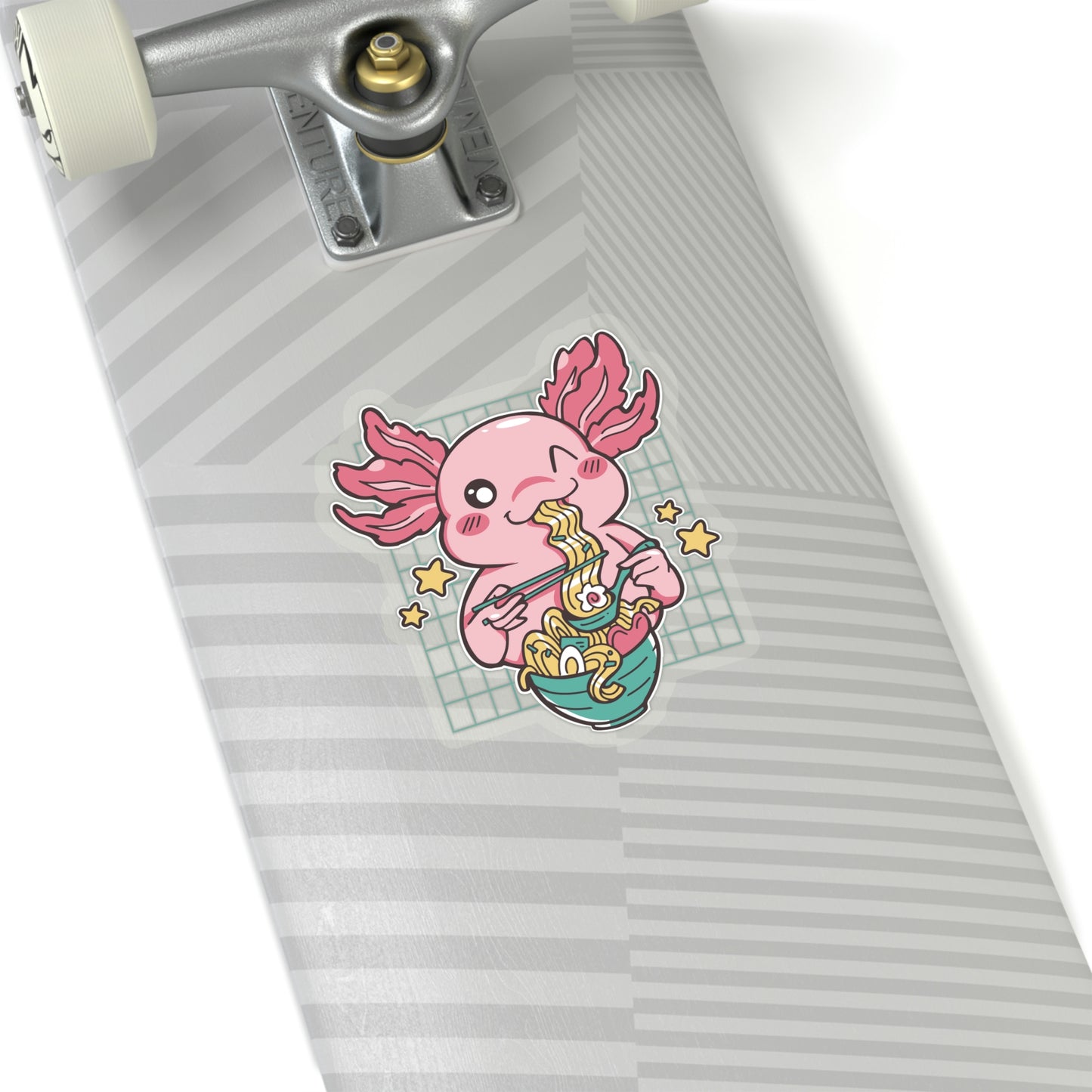 Cute Axolotl Eating Ramen Pastel Kawaii Aesthetic, Yami Kawaii, Japanese Aesthetic Otaku Sticker