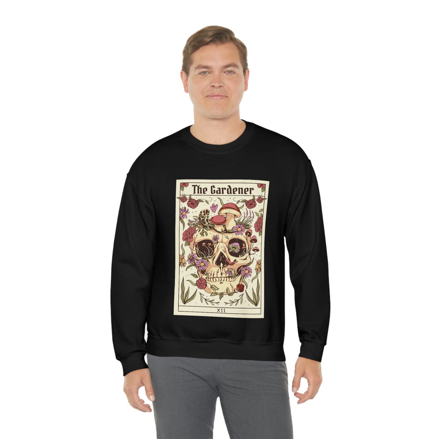 Tarot Card The Gardener Skull Sweatshirt