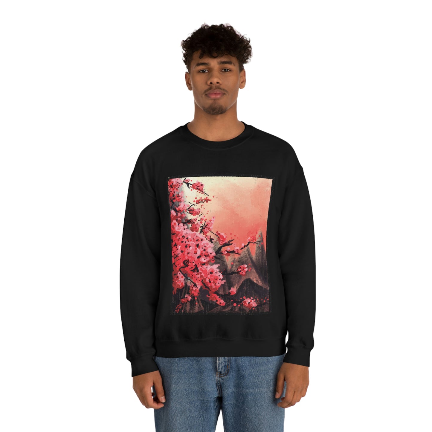 Indie Japanese Art, Japan Streeetwear Retro, Japanese Aesthetic Blossom Sweatshirt