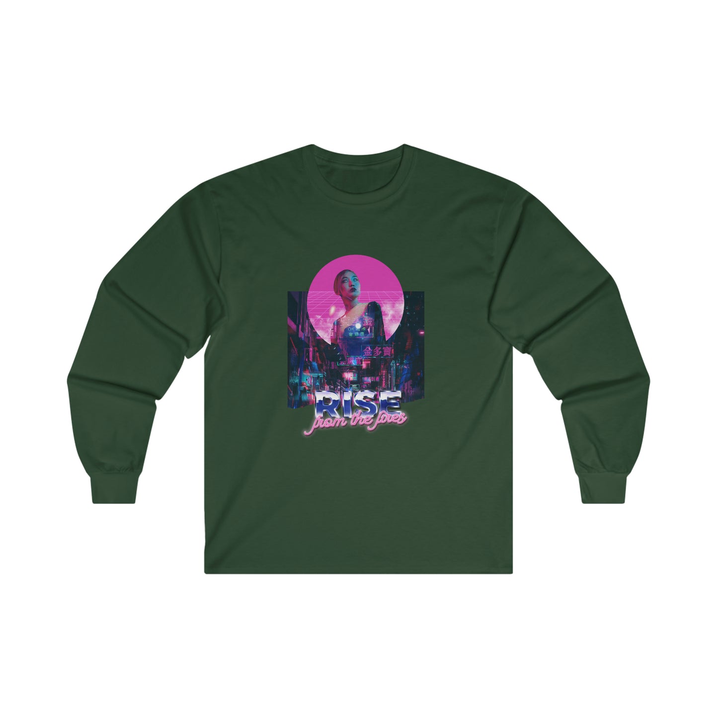 Japanese Aesthetic Girl 80's runner Long Sleeve T-Shirt