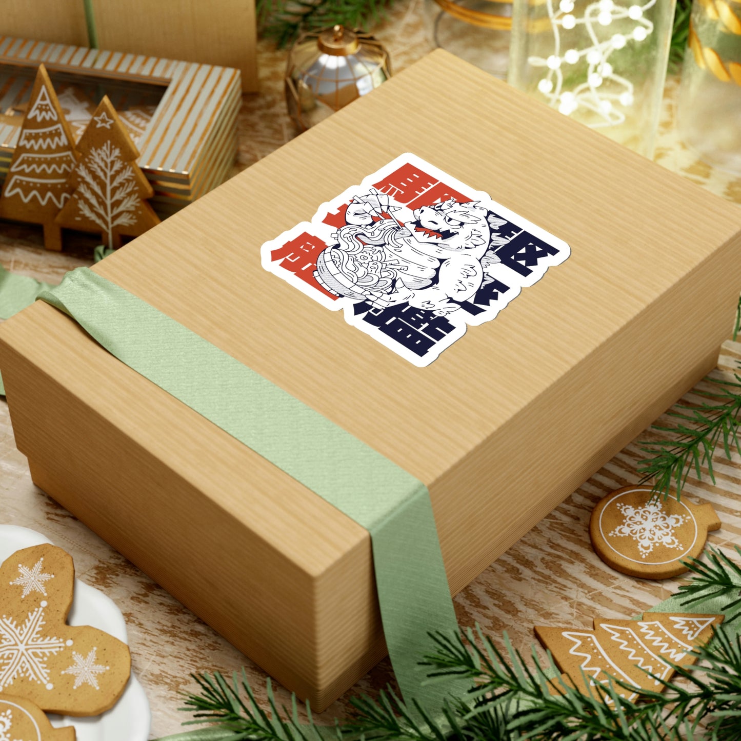 Japanese Aesthetic Monster Eating Ramen Sticker