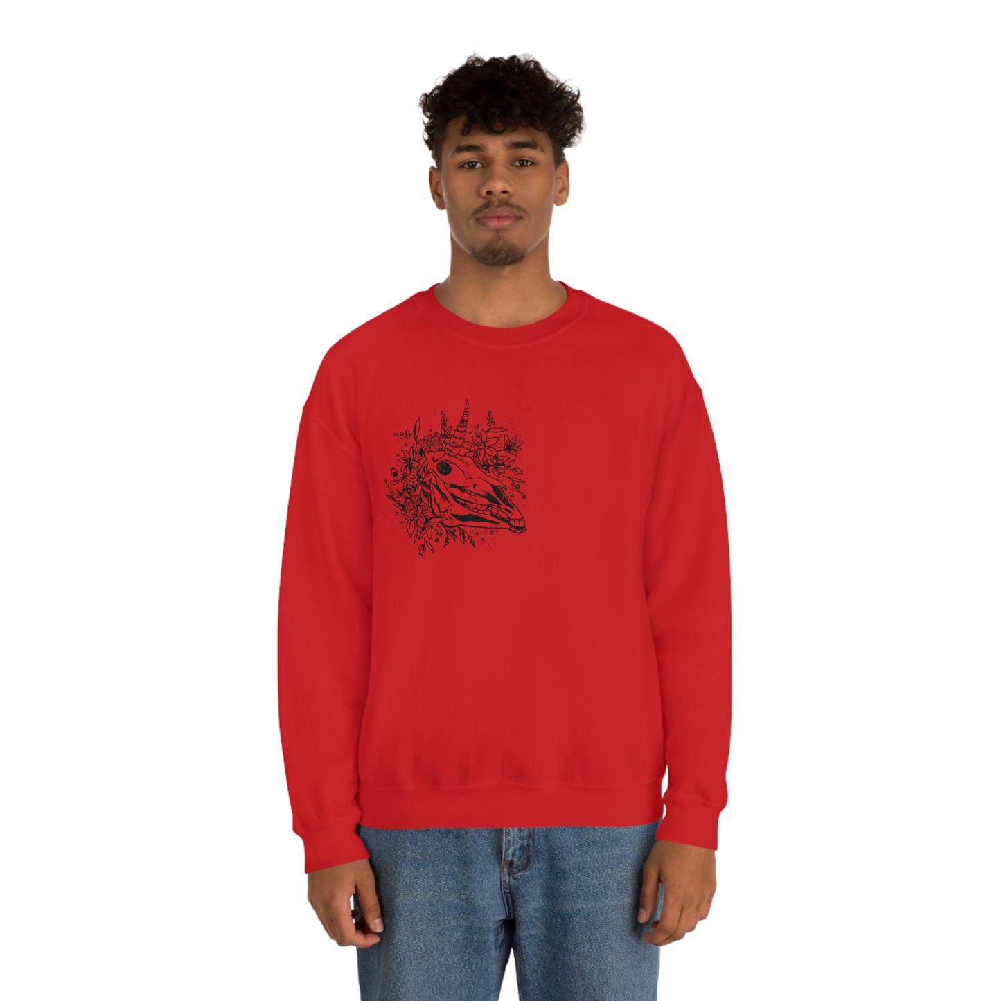 Unicorn Skull Goth Aesthetic Sweatshirt