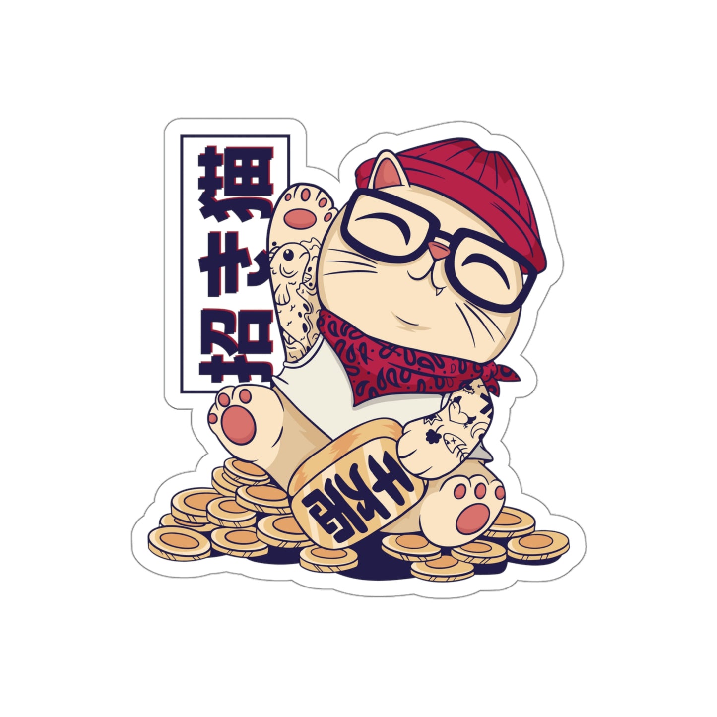Cute Manekineko Pastel Kawaii Aesthetic, Yami Kawaii, Japanese Aesthetic Otaku Sticker