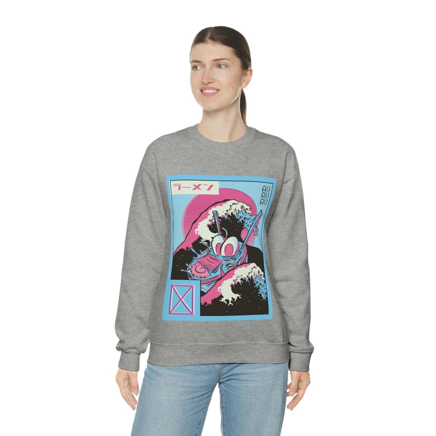 Japanese Aesthetic Ramen Wave Retrowave Sweatshirt