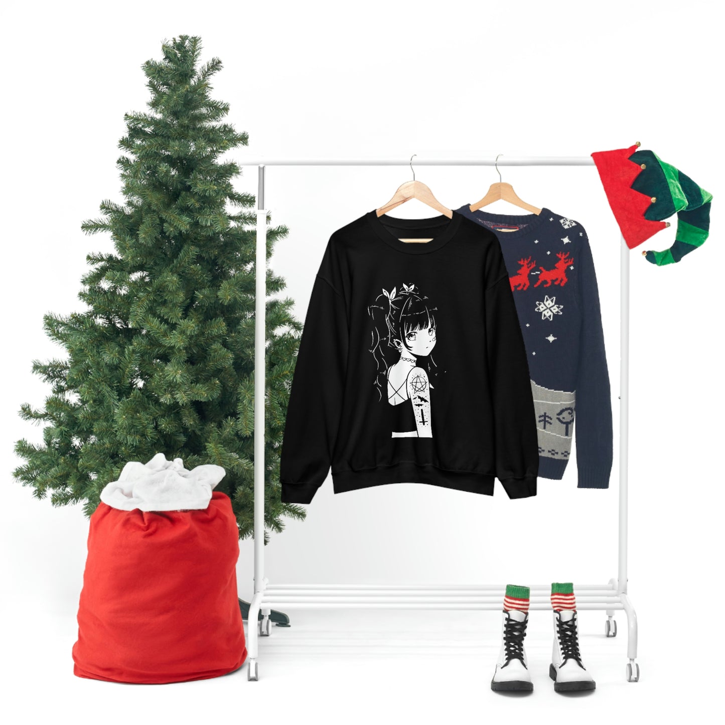 Anime Girl Goth Aesthetic Sweatshirt