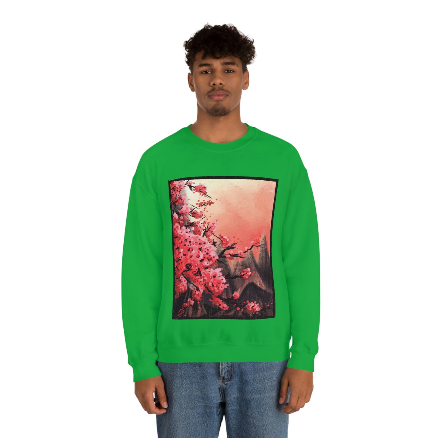 Indie Japanese Art, Japan Streeetwear Retro, Japanese Aesthetic Blossom Sweatshirt