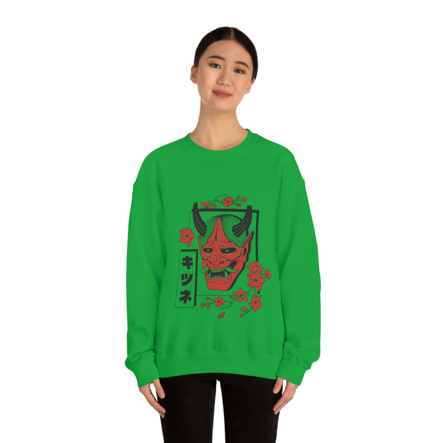 Indie Japanese Art, Japan Streeetwear Retro, Japanese Aesthetic Mask Sweatshirt
