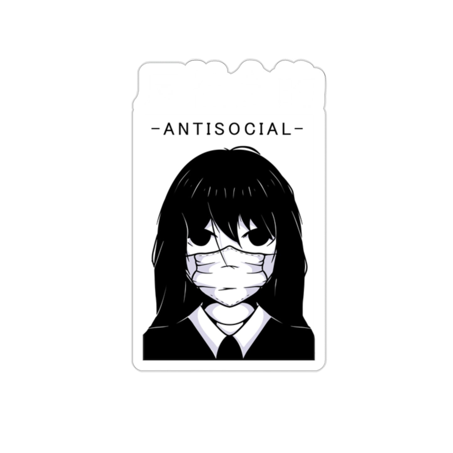 Antisocial, Japanese Aesthetic, Goth Aesthetic Sticker