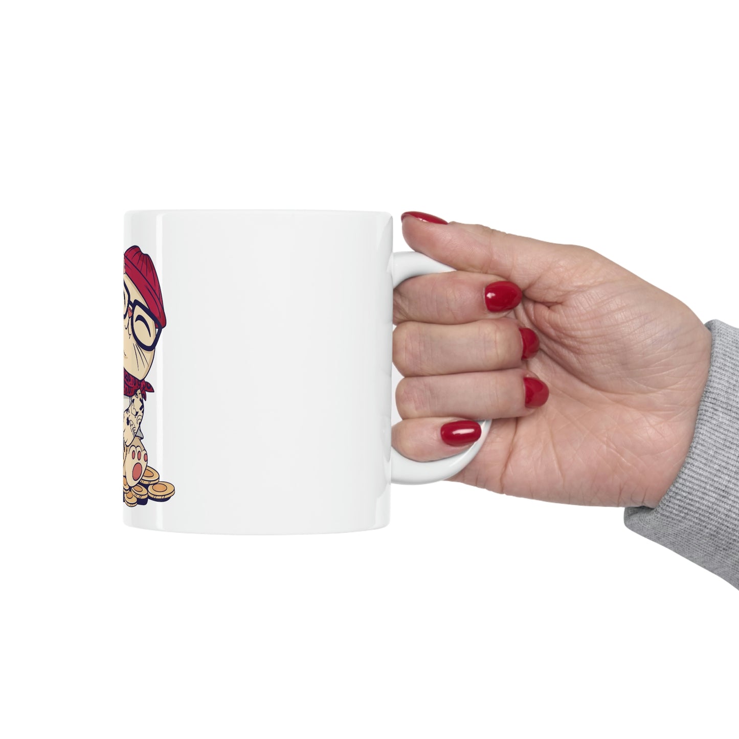 Cute Manekineko Pastel Kawaii Aesthetic, Yami Kawaii, Japanese Aesthetic Otaku White Ceramic Mug 11oz