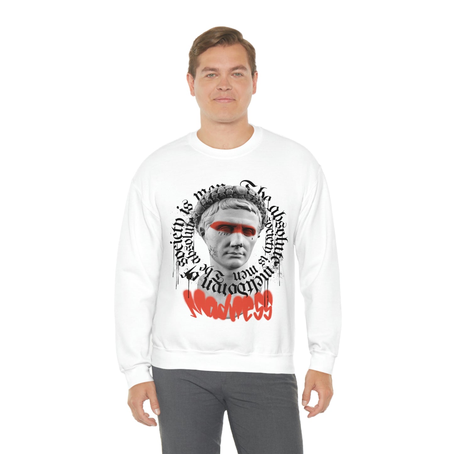 Greek Statue Graffiti Y2k Aesthetic Sweatshirt