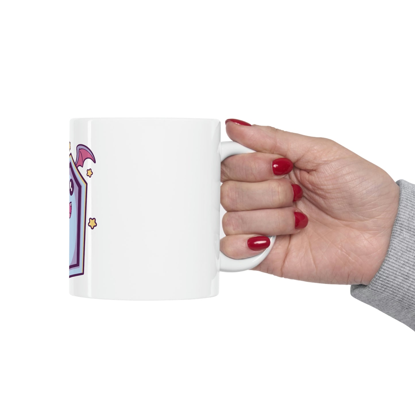 Cute Coffin Pastel Kawaii Aesthetic, Yami Kawaii, Japanese Aesthetic Otaku White Ceramic Mug 11oz