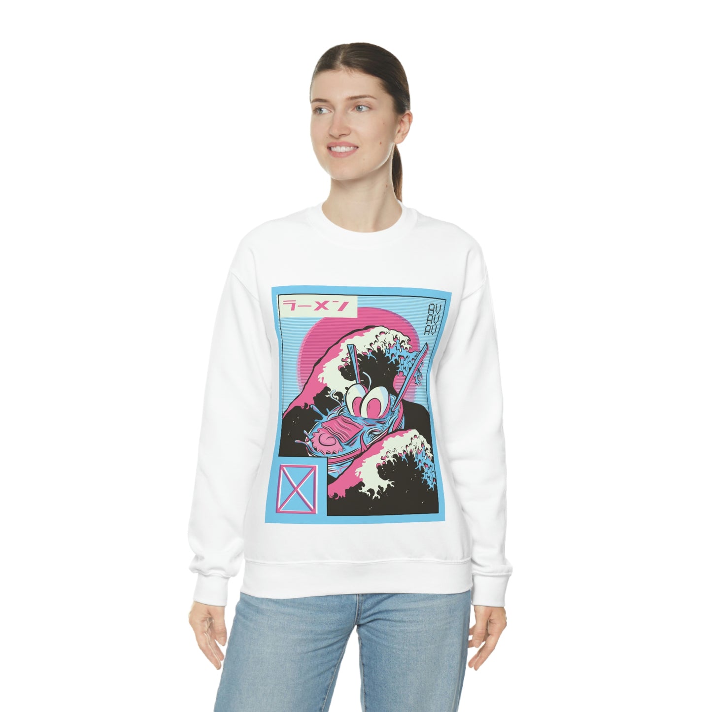 Japanese Aesthetic Ramen Wave Retrowave Sweatshirt