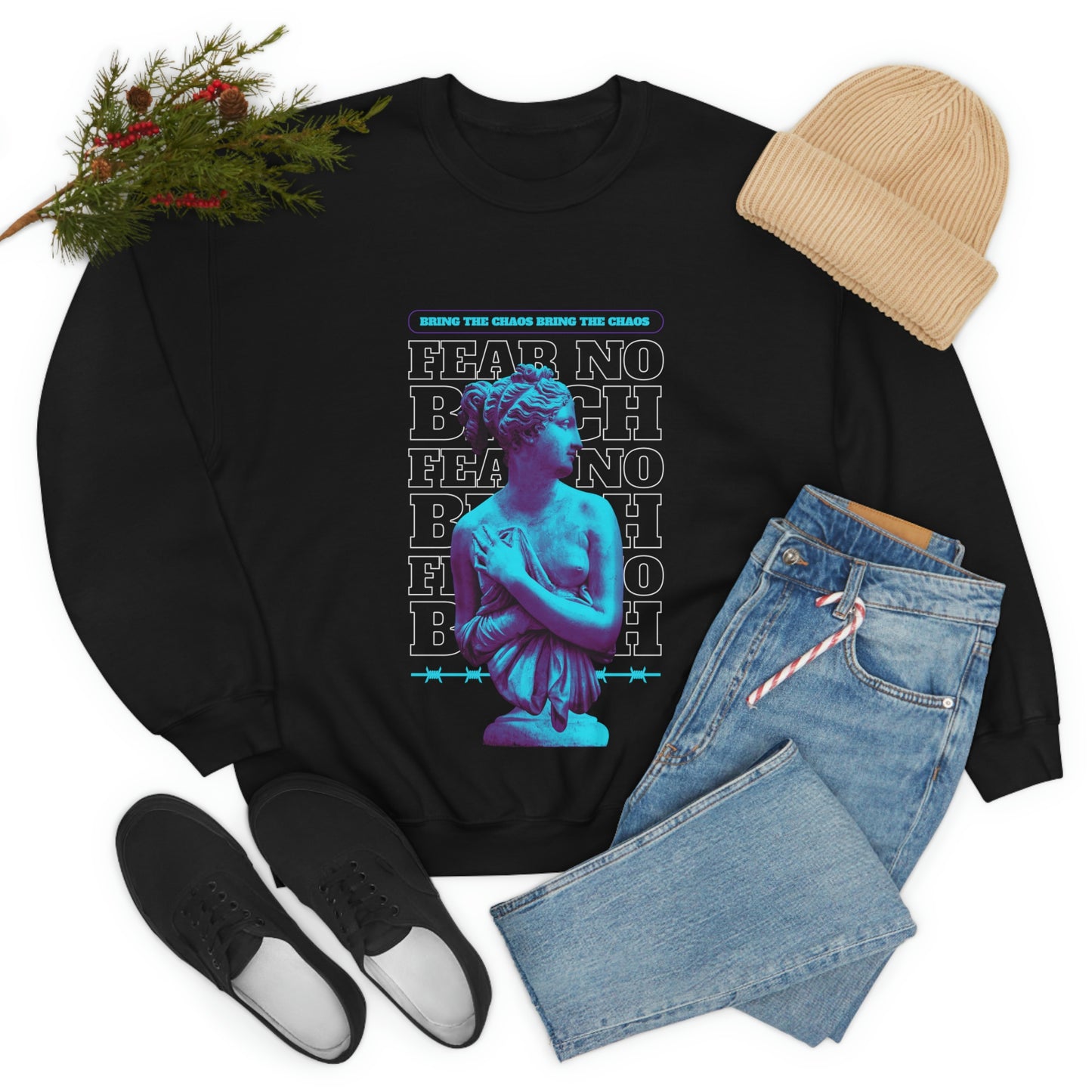 Fear No Bitch Y2k Aesthetic Sweatshirt