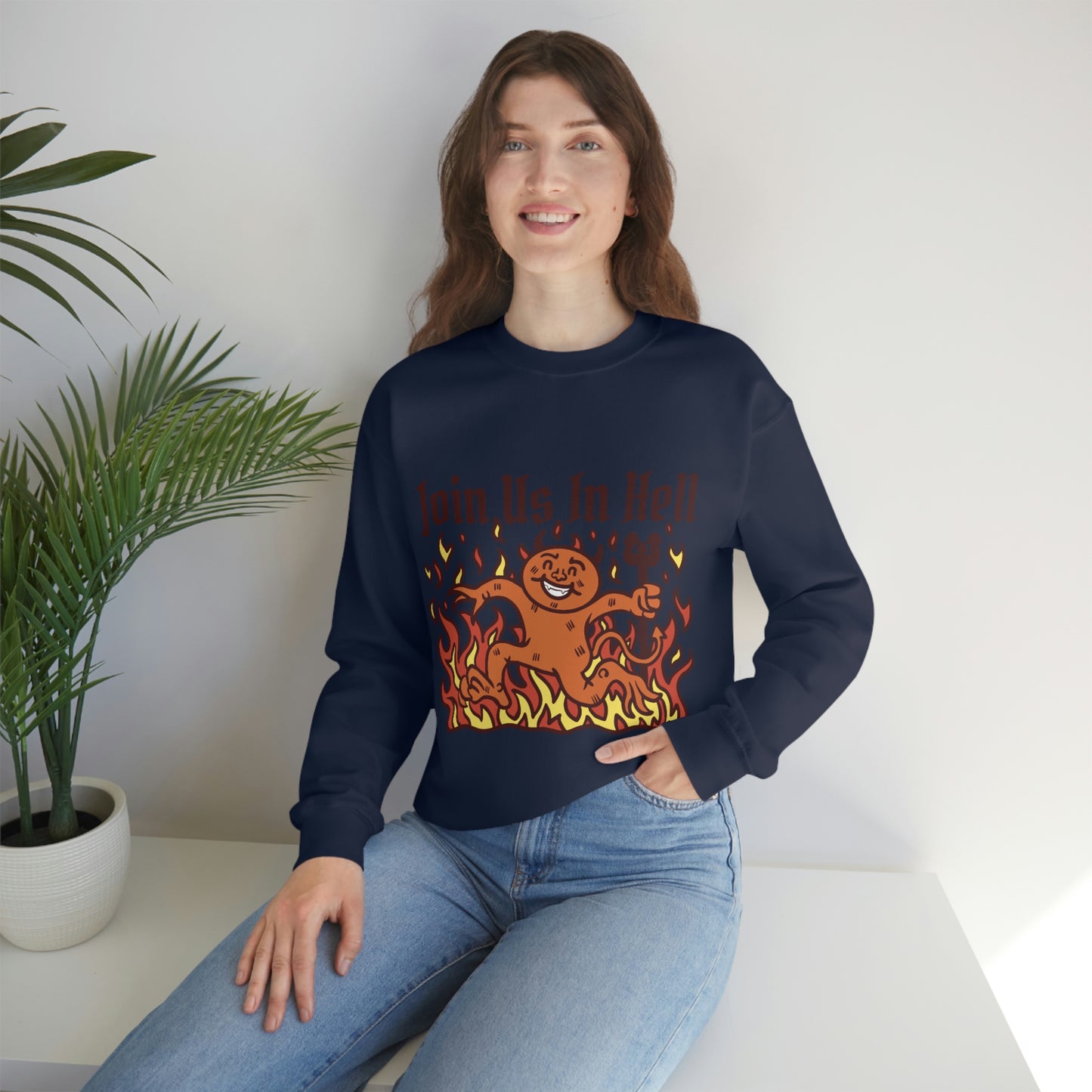 Join Us In Hell Cute Demon, Goth Aesthetic Sweatshirt