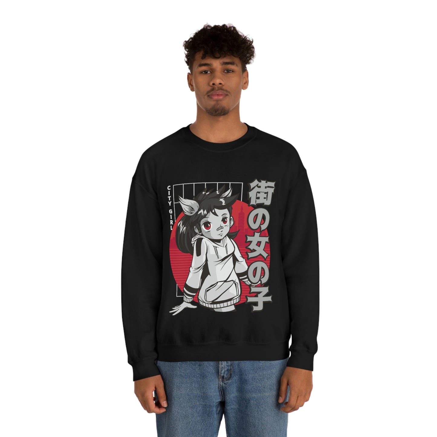 Japanese Aesthetic Anime City Girl Sweatshirt