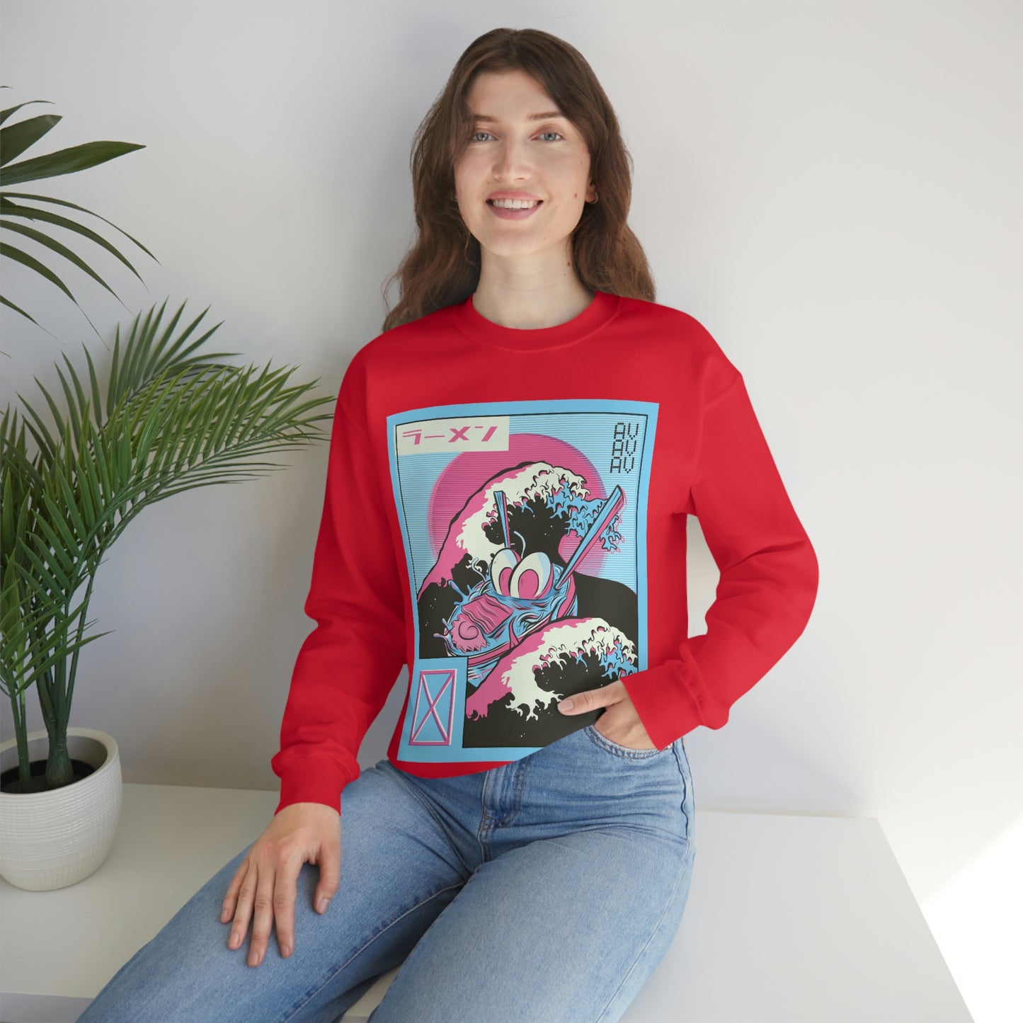 Japanese Aesthetic Ramen Wave Retrowave Sweatshirt