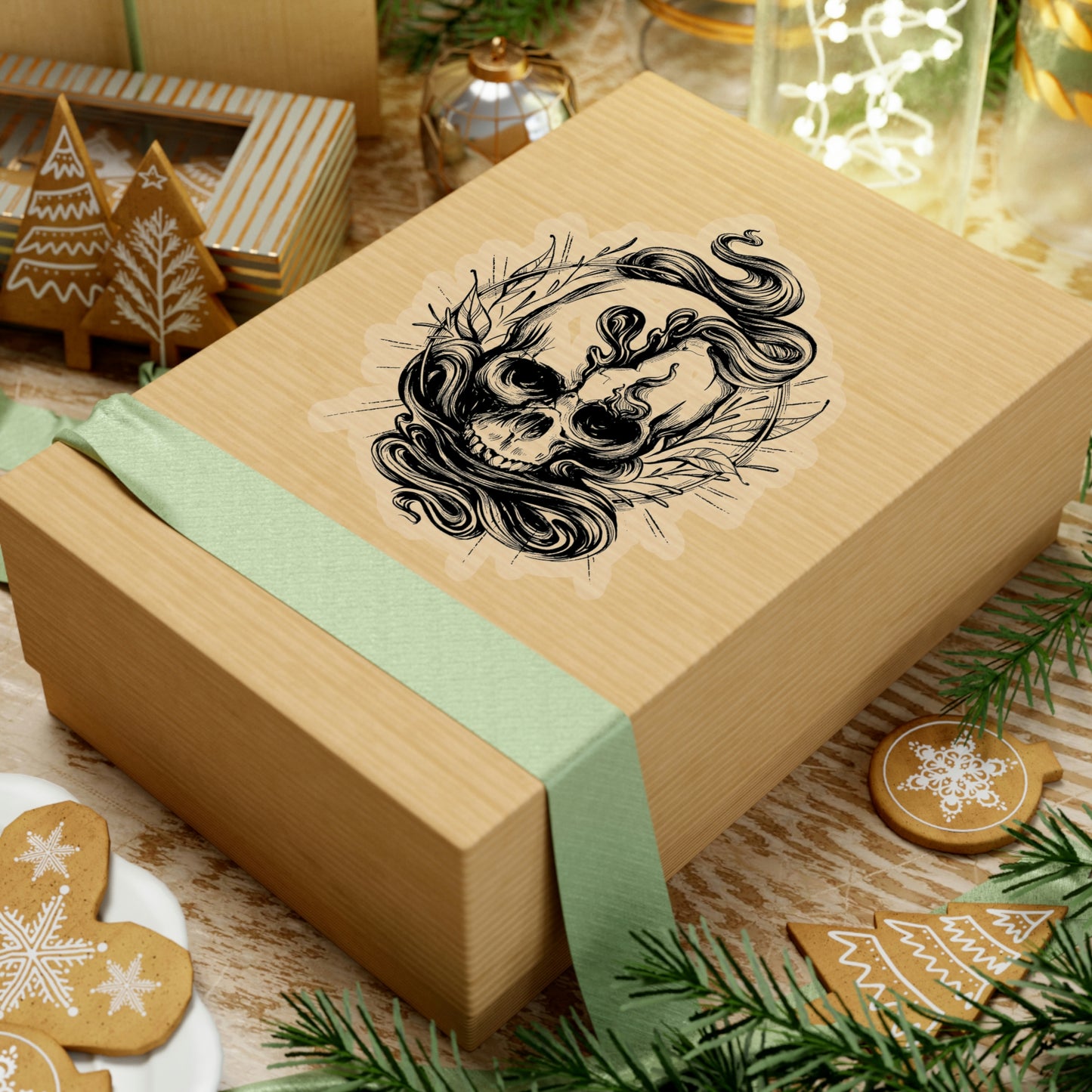 Gothic Skull, Goth Aesthetic Sticker