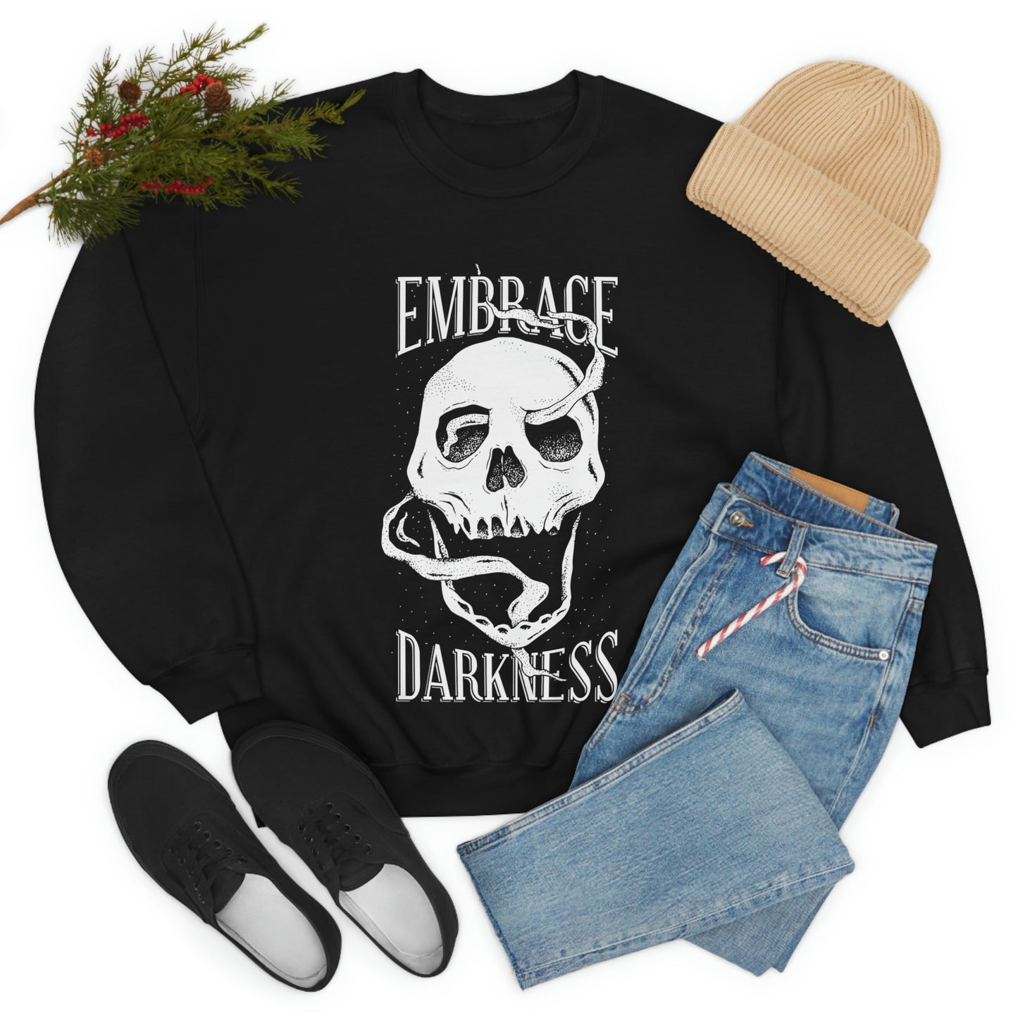 Embrace Darkness Goth Aesthetic Sweatshirt