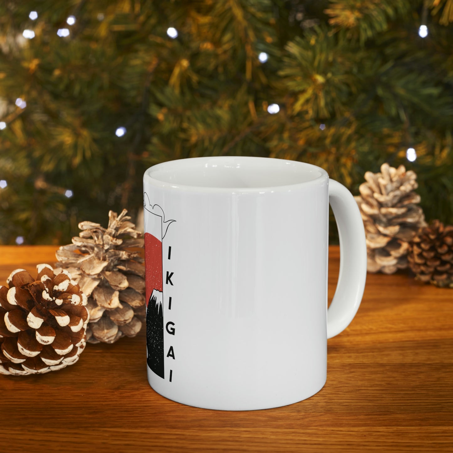 Japanese Aesthetic Ikigai Graphic White Mug