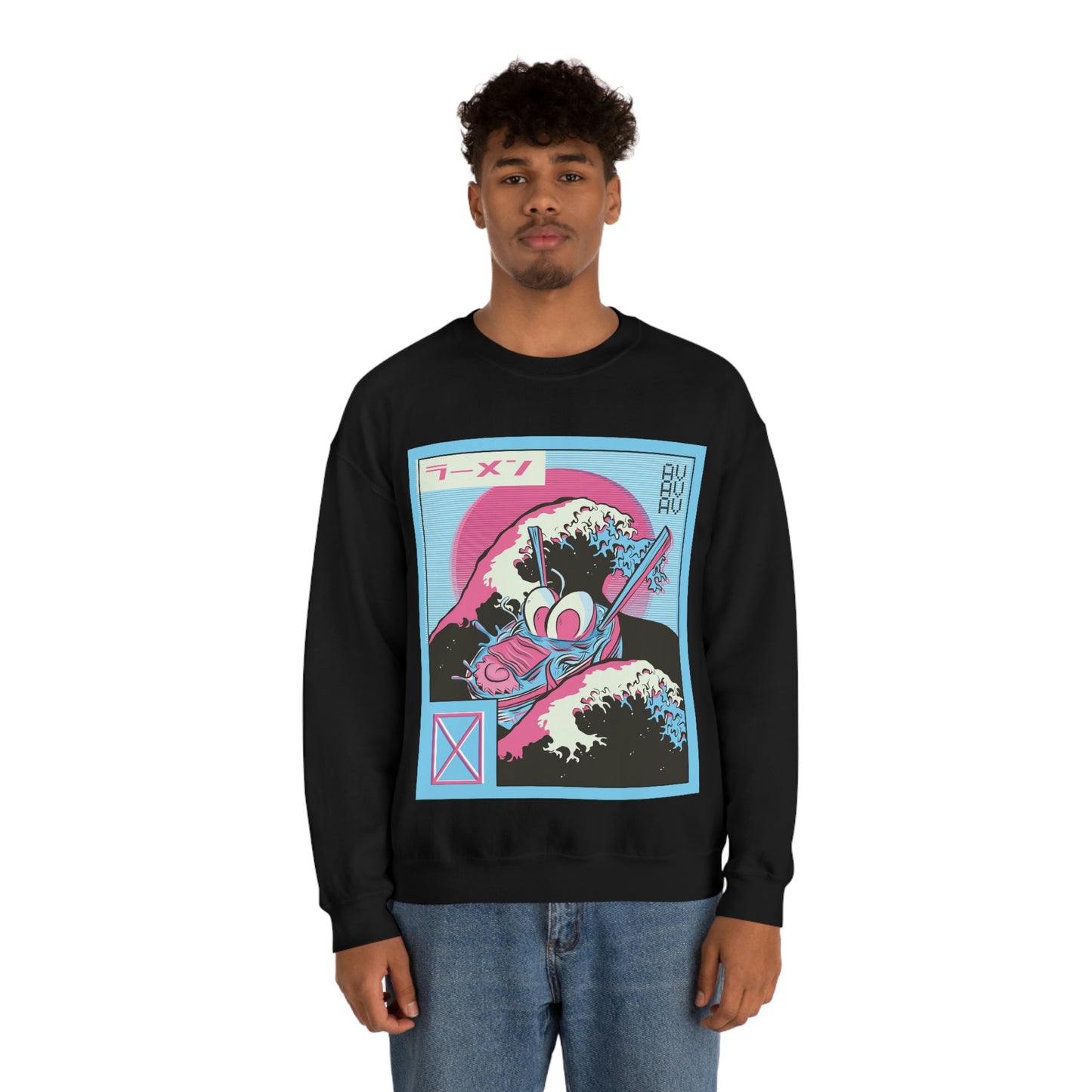 Japanese Aesthetic Ramen Wave Retrowave Sweatshirt