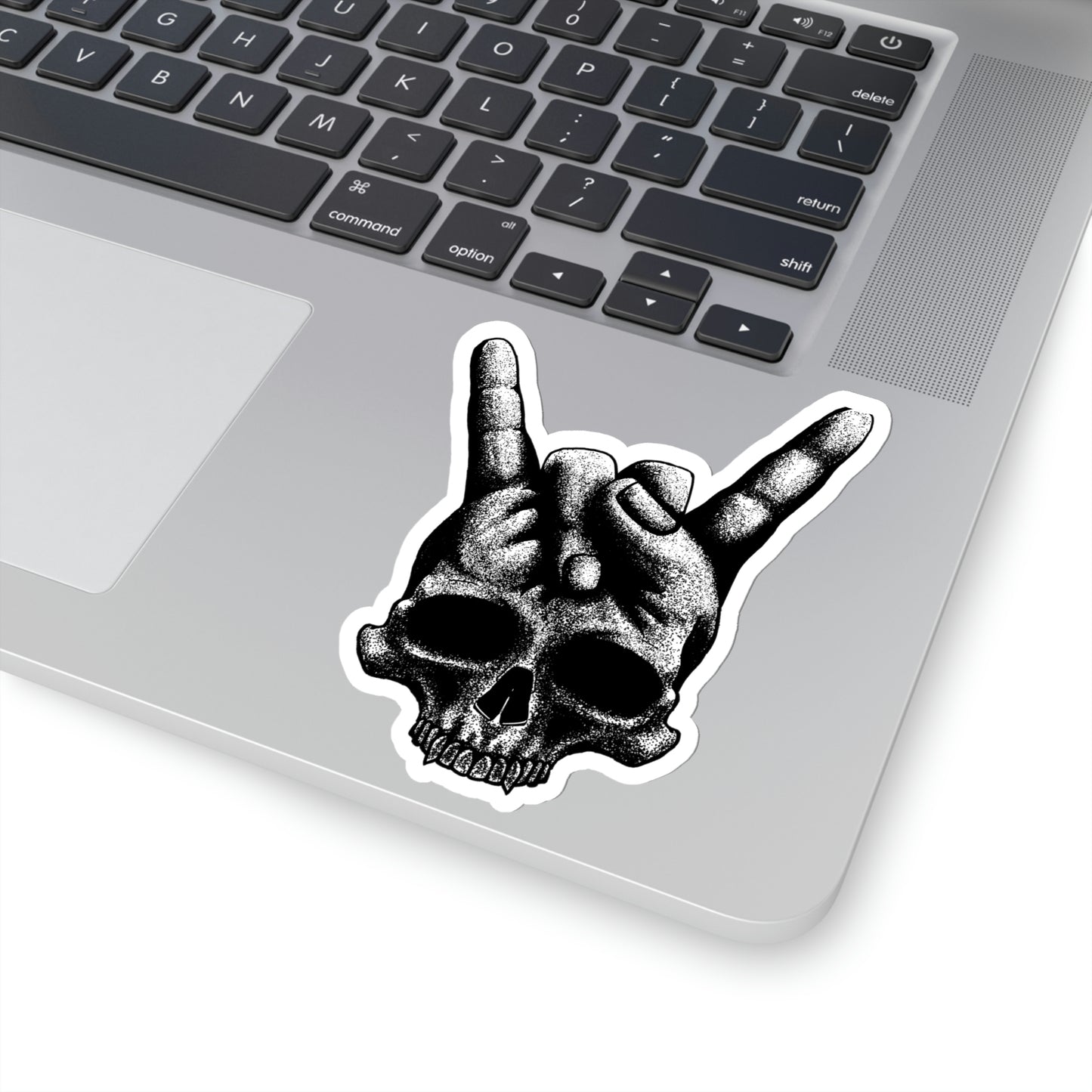 Heavy Metal Skull Rock Sign Sticker
