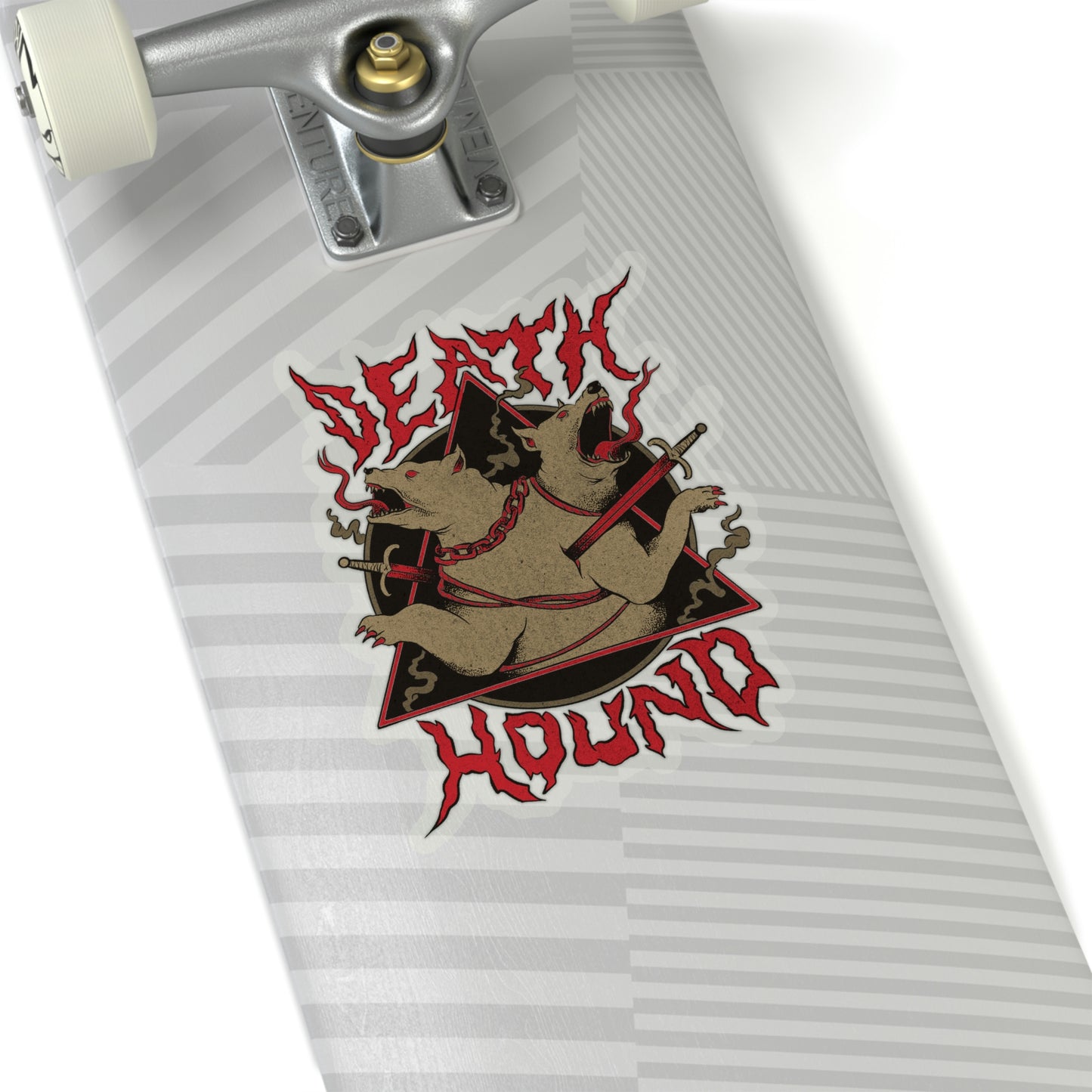 Death Hound Grunge Sticker