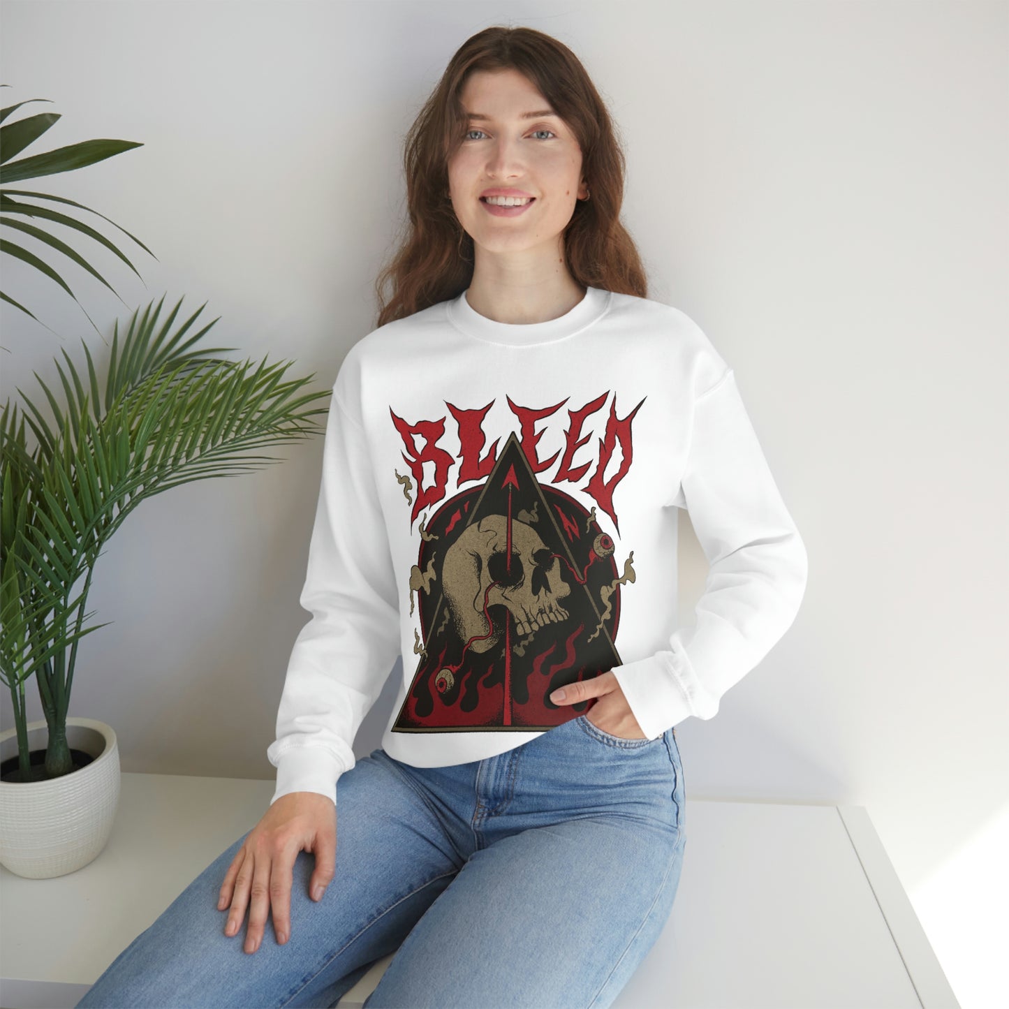 SKULL METAL BAND Goth Aesthetic Sweatshirt