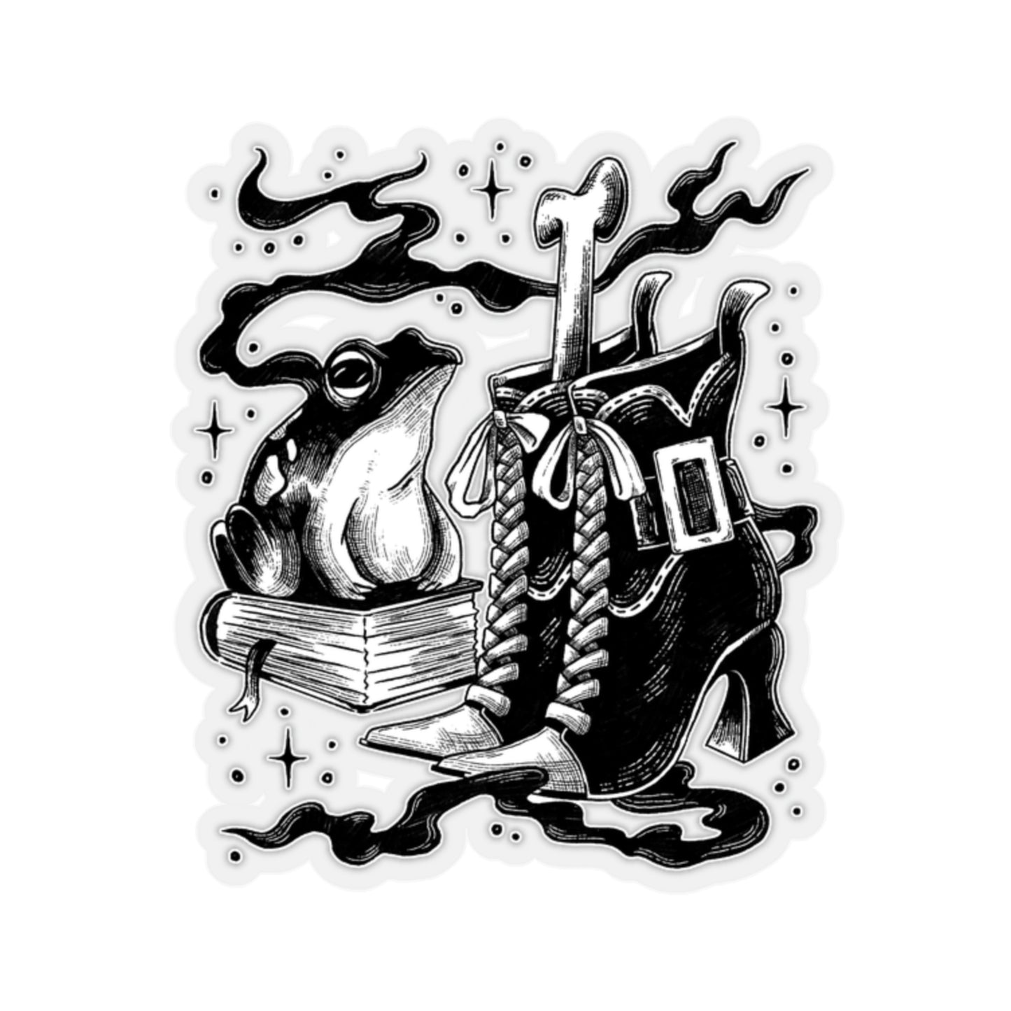 Witch Aesthetic Frog Goth Aesthetic Sticker