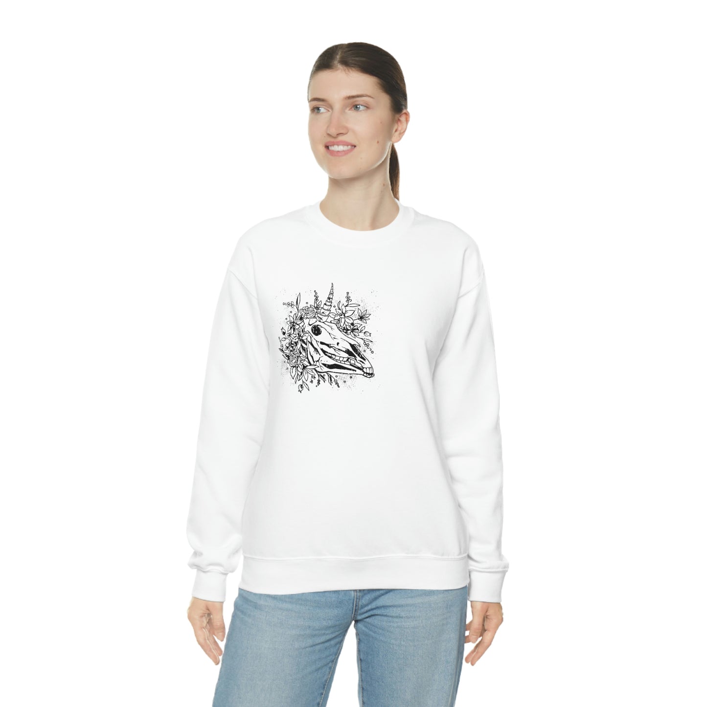 Unicorn Skull Goth Aesthetic Sweatshirt