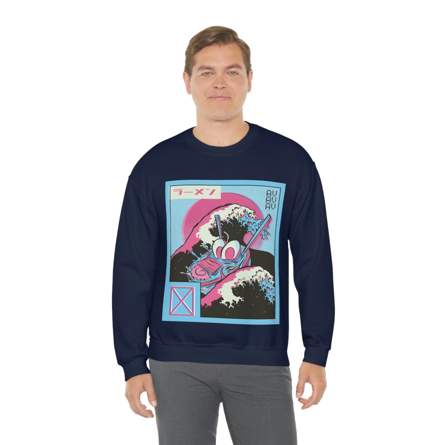 Japanese Aesthetic Ramen Wave Retrowave Sweatshirt