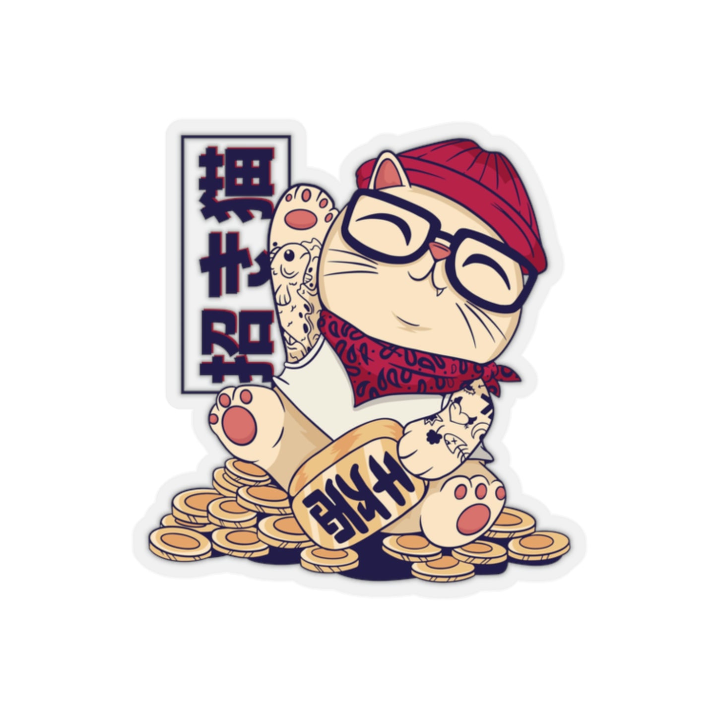 Cute Manekineko Pastel Kawaii Aesthetic, Yami Kawaii, Japanese Aesthetic Otaku Sticker