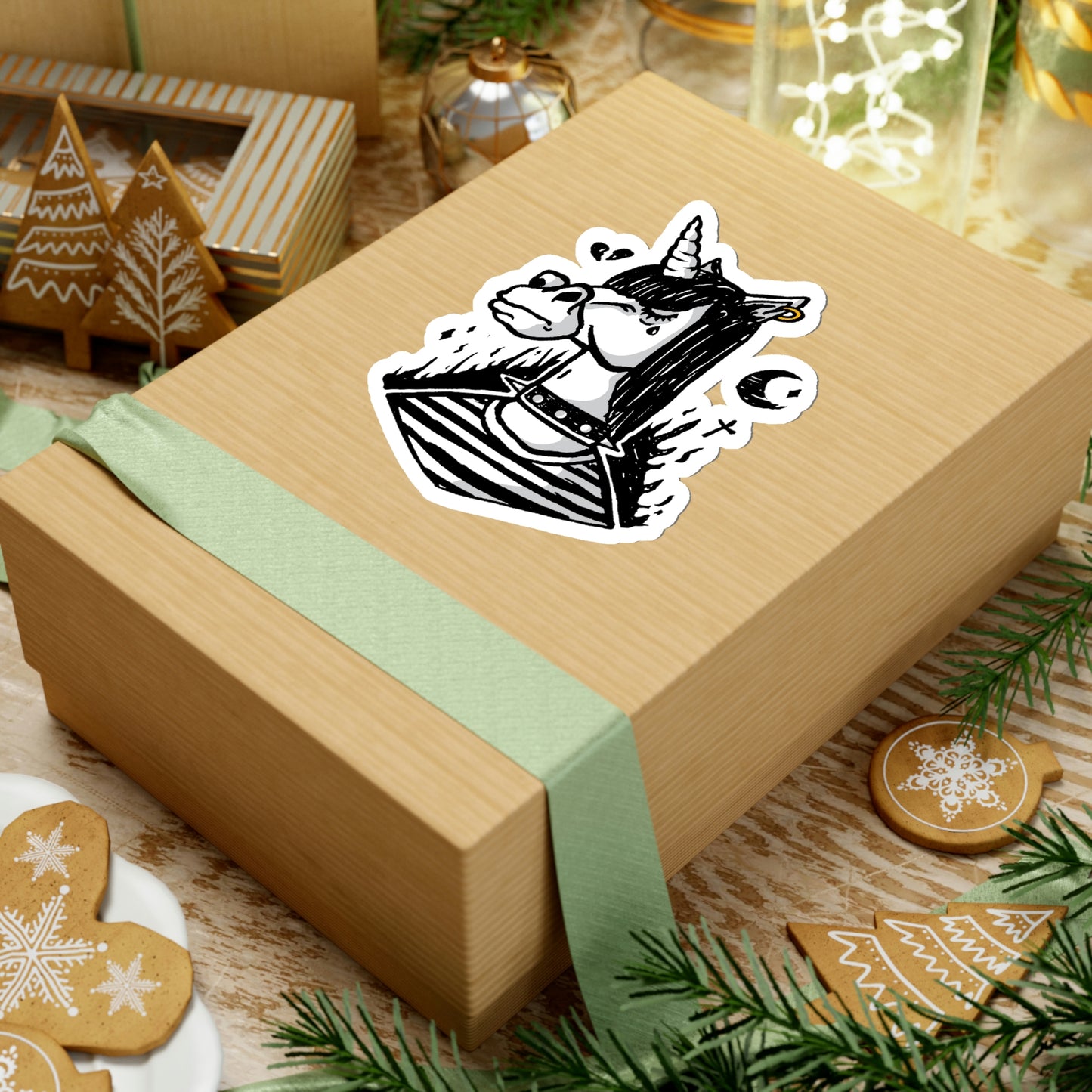 Emo Unicorn Goth Aesthetic Sticker