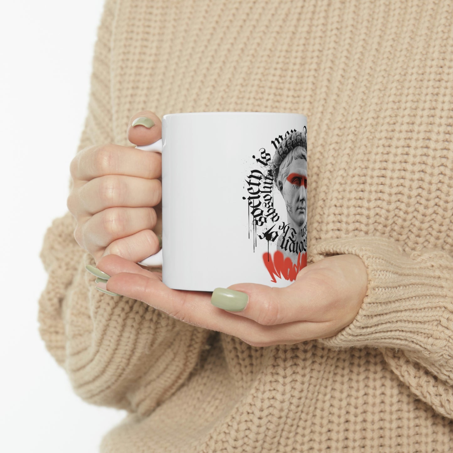 Greek Statue Graffiti Y2k Aesthetic Mug