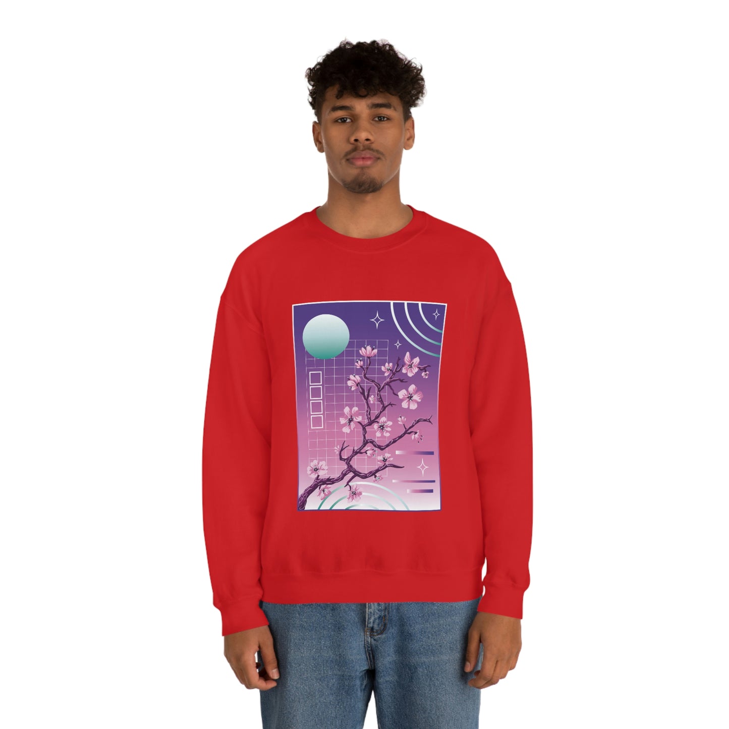 Indie Japanese Art, Japan Streeetwear Retro, Japanese Aesthetic Blossom Sweatshirt