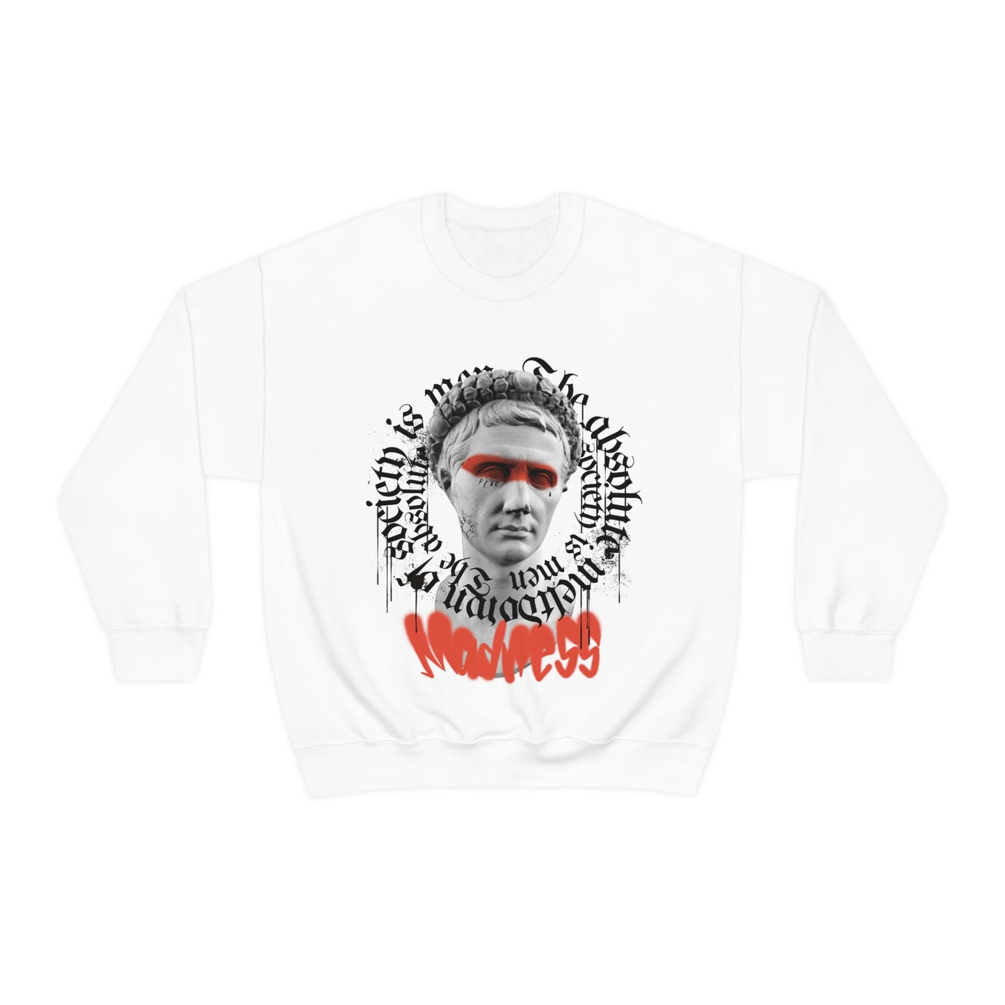 Greek Statue Graffiti Y2k Aesthetic Sweatshirt