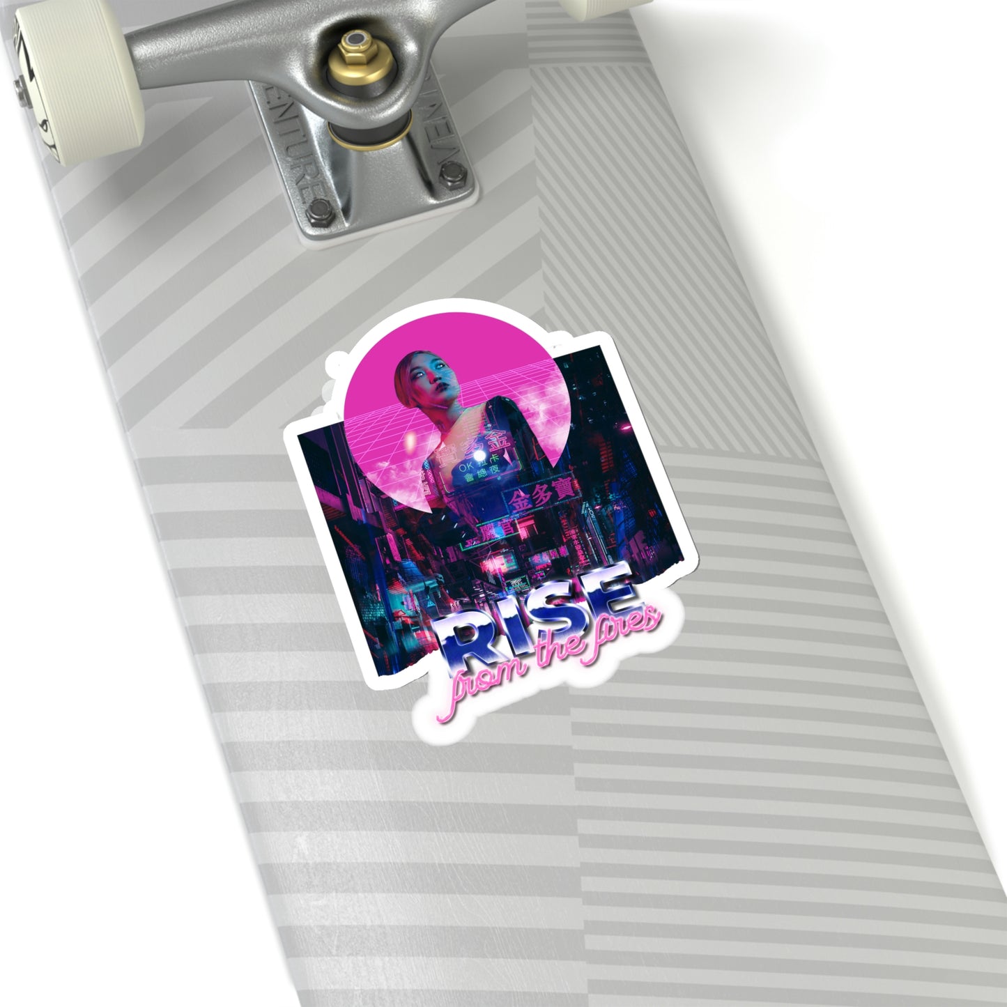 Japanese Aesthetic Girl 80's runner Sticker