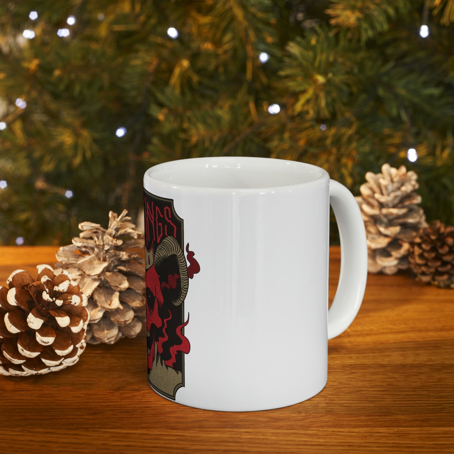 METAL KINGS BAND Goth Aesthetic White Ceramic Mug