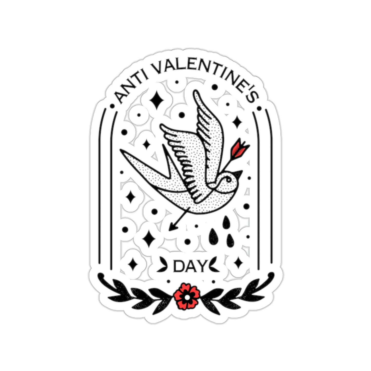 Anti Valentines Day Tattoo Aesthetic Sticker