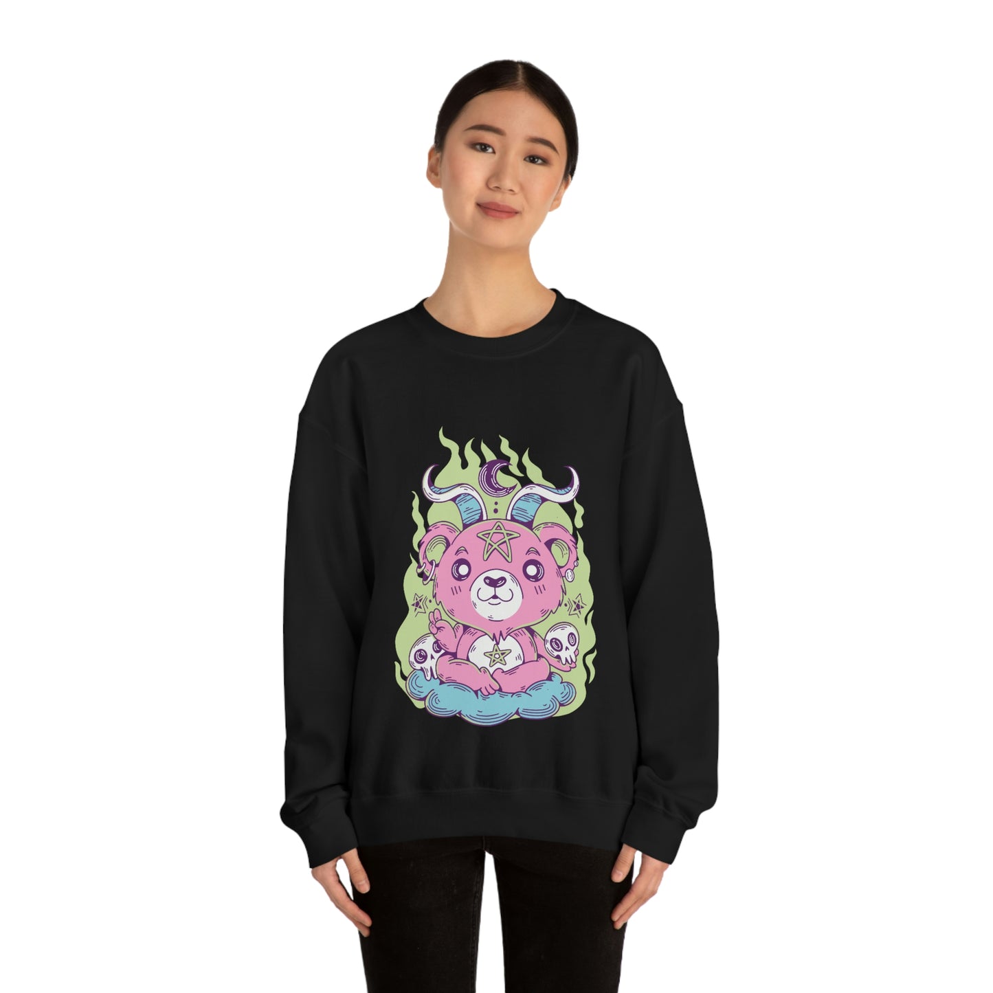 Gothic Bear Cute Occult Goth Aesthetic Sweatshirt