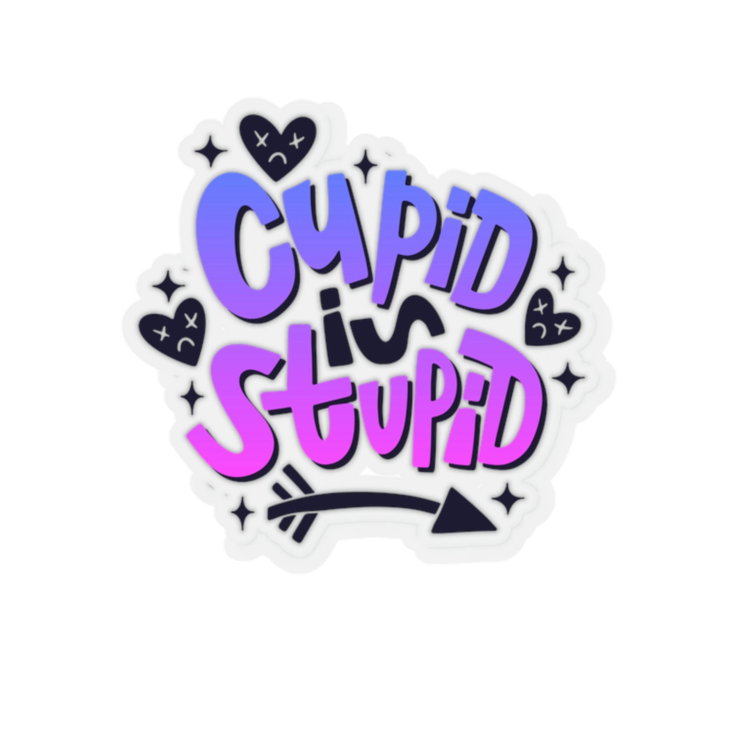 Anti Valentines Day Cupid Is Stupid Sticker